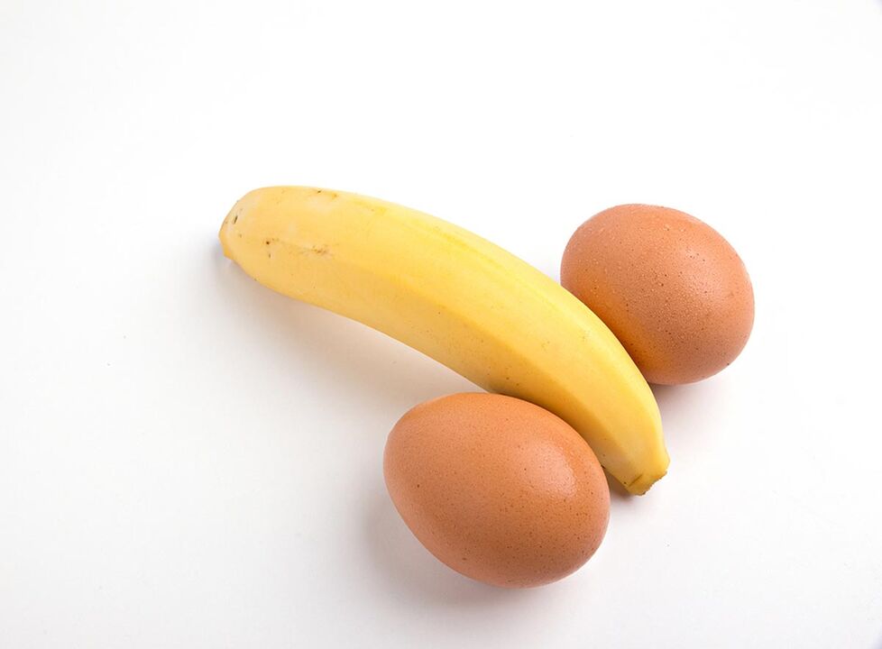 vistas olas un banāns, lai palielinātu potenci